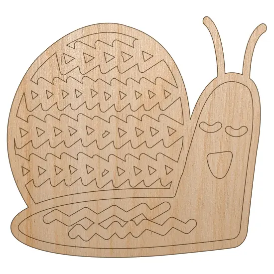 Sleepy Snail Unfinished Wood Shape Piece Cutout for DIY Craft Projects {7}
