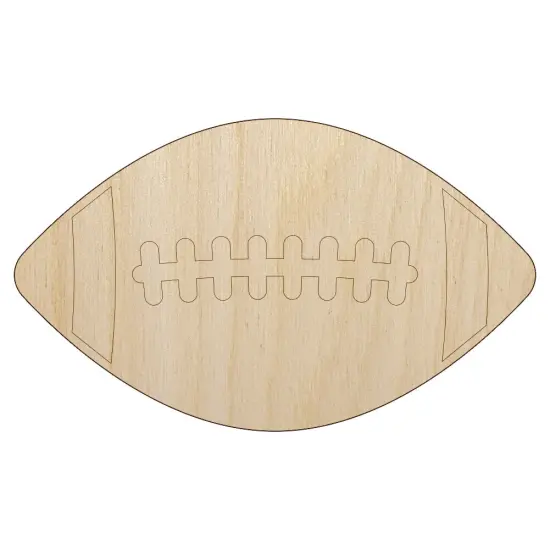 Football Sport Unfinished Wood Shape Piece Cutout for DIY Craft Projects {1}