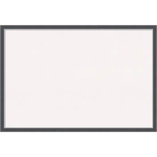 Eva Black Silver Thin Framed Corkboard, White Cork {1}
