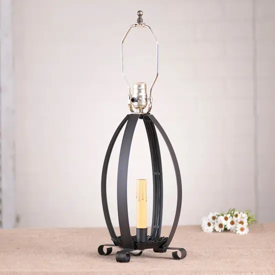 Betsy Ross Lamp Base in Kettle Black {3}