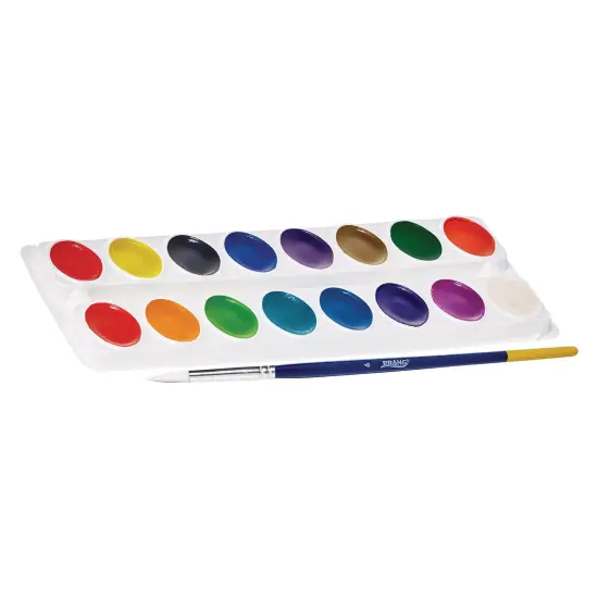 Semi-Moist Washable Watercolor Set, 16 Colors, 6 Sets {3}