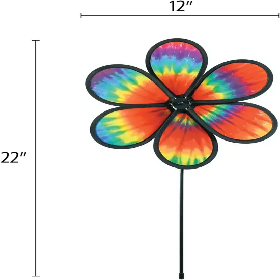 12-inch Tie Dye Daze Flower Spinner {6}