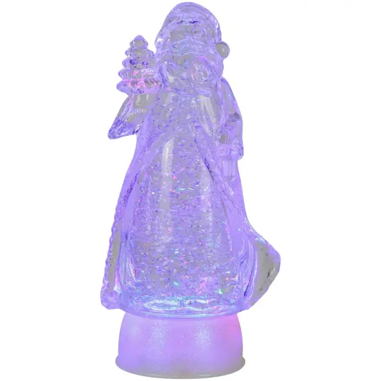 Northlight LED Lighted Color Changing Acrylic Santa Claus Christmas Decoration - 10" Clear {4}
