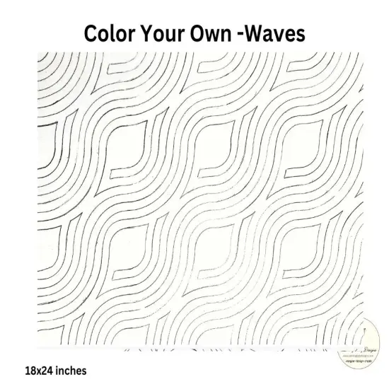 Paint Your Own Decoupage Paper!Waves (Medium) {1}