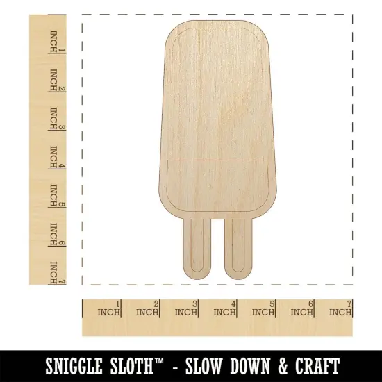 Layered Ice Cream Bar Frozen Treat Popsicle Unfinished Wood Shape Piece Cutout for DIY Craft Projects {1}