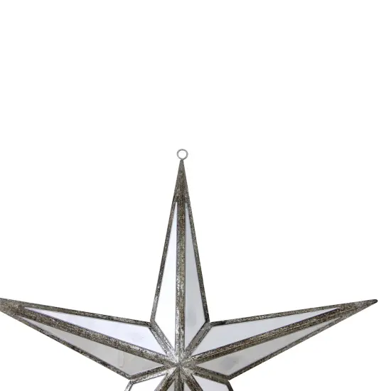 Northlight 11" White and Silver Mirrored 5-Point Star Christmas Ornament {3}