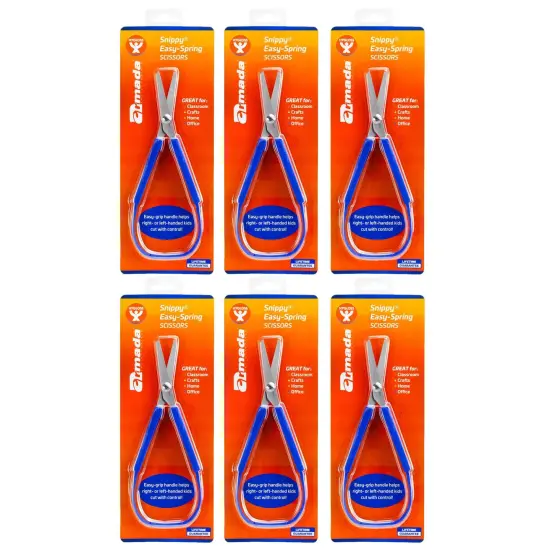 Snippy&reg; Easy Spring Loop Scissors, Blunt Tip, Pack of 6 {1}