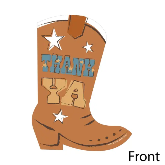 Big Dot of Happiness My First Rodeo - Shaped Thank You Cards - Little Cowboy 1st Birthday Party Thank You Note Cards with Envelopes - Set of 12 {4}