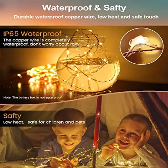 20 Pack Fairy Lights Battery Operated 3.3ft 20 LED Mini String Lights Twinkle Lights Copper Wire Firefly Starry Lights for Mason Jars Wedding Party Christmas Centerpiece Table Decorations, Warm White {4}