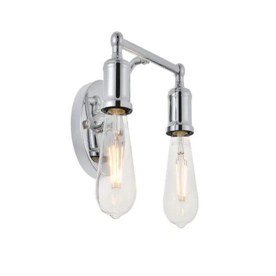 Serif 2 light chrome Wall Sconce {6}