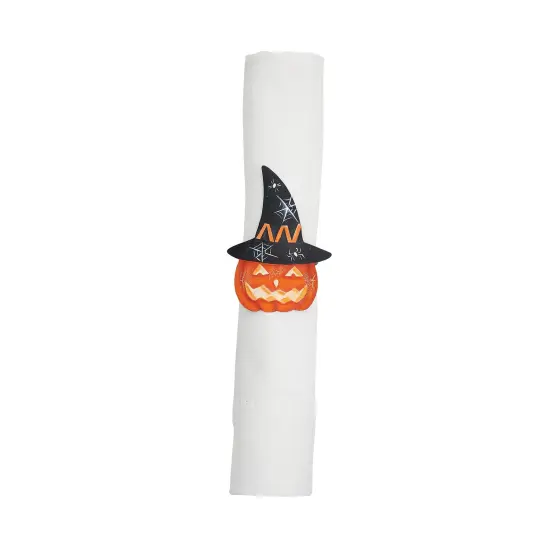 Witchy Pumpkin Halloween Napkin Ring {1}