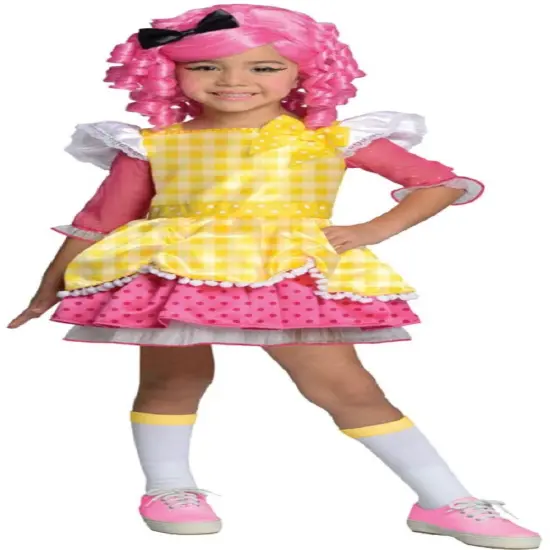 Rubies Lalaloopsy Deluxe Crumbs Sugar Cookie Girl Child Halloween Costume Small 4-6 Pink {3}