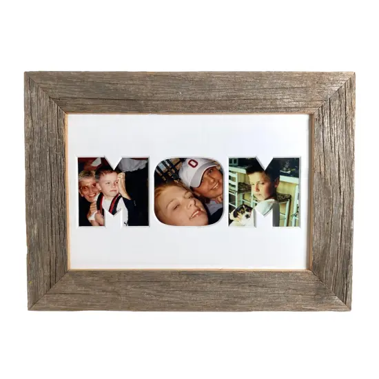 Mother's Series Rustic Farmhouse Decoratvie Wood Collage Picture Frame {1}