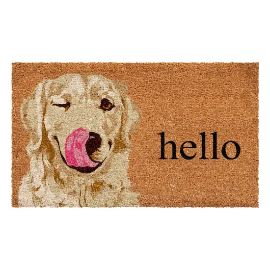 Golden Dog Doormat {1}