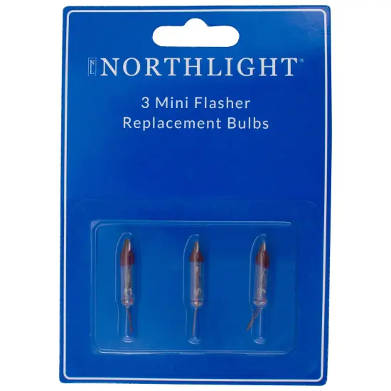 Northlight Flasher Mini Christmas Replacement Bulbs - 2.5 Volts - Clear - Pack of 3 {3}