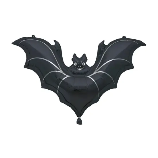 Black Bat Giant Shaped 32" Foil Balloon, 1ct {1}