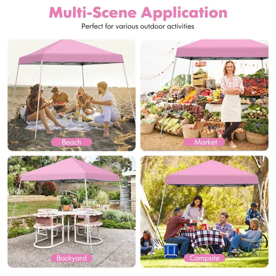 Outdoor Instant Pop-up Canopy with Carrying Bag Pink {5}