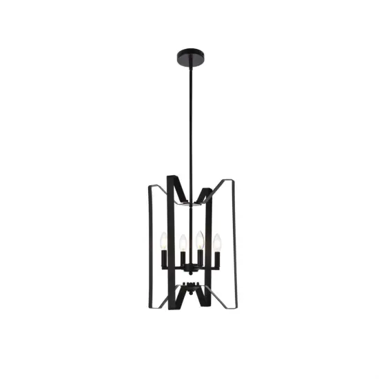 Hoffman 4 lights pendant in black {1}