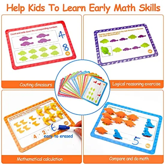 Toys Matching Games for Kids with Sorting Bowls Toddler Learning Activities Manipulatives Preschool Must Have Counters Montessori Fine Motor Skills Toys Age 2 3 4 5 Years (102 PCS) {4}