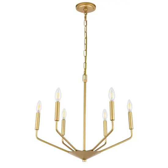 Enzo 6 light Brass pendant {5}