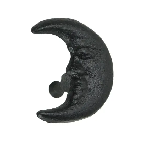 Set of 6 Cast Iron Crescent Moon Face Drawer Pulls {4}