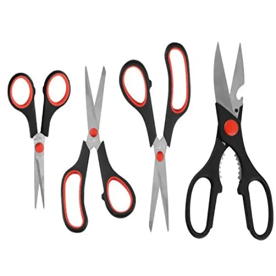 eZthings Scissors Set for Home Crafts and Arts or Office Cutting Projects (Multipurpose Scissors) {2}