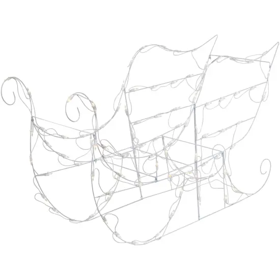 Northlight 48" Lighted Sleigh Outdoor Christmas Decoration White {4}