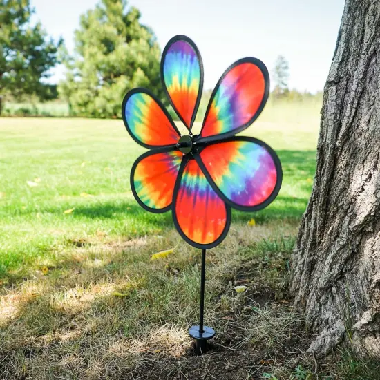12-inch Tie Dye Daze Flower Spinner {2}
