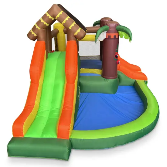 Cloud 9 Inflatable Jungle Bounce House with Blower, Bouncer for Kids with Two Slides, Jumping Area, and Ball Pit {5}
