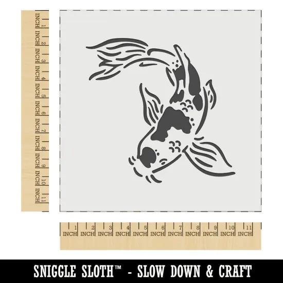 Butterfly Koi Fish Carp Wall Cookie DIY Craft Reusable Stencil {1}
