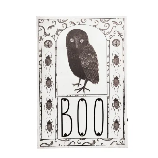 Boo Owl Halloween Light-Up Led Wall Art Decor Decoration 15.75 x 0.98 x 23.75 Inches. {1}