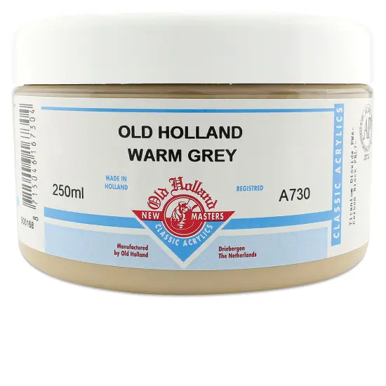 Old Holland New Masters Classic Acrylics - Old Holland Warm Grey, 250 ml jar {2}