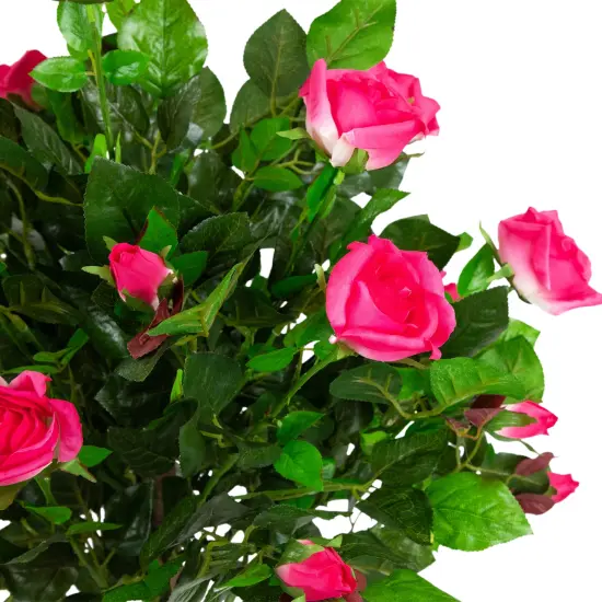 Northlight 47" Potted Green and Pink Artificial Rose Tree {6}