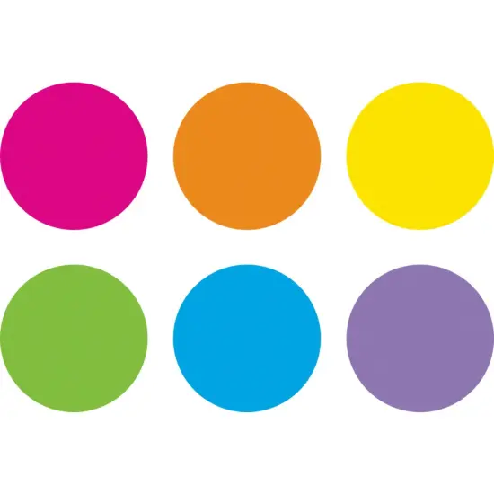 Spot On Dry-Erase Desktop Writing Spots Bright Circles, 10-1/2" {1}