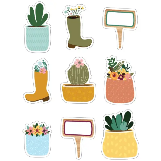 Grow Together Boots, Pots, and Garden Signs Cut-Outs, 36 Per Pack, 3 Packs {1}