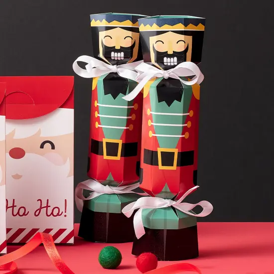 Big Dot of Happiness Christmas Nutcracker - No Snap Holiday Party Table Favors - DIY Cracker Boxes - Set of 12 {3}