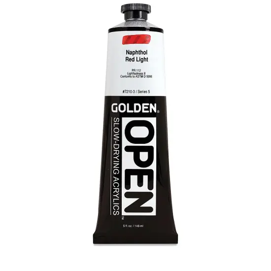 Golden Open Acrylics - Naphthol Red Light, 5 oz Tube {1}