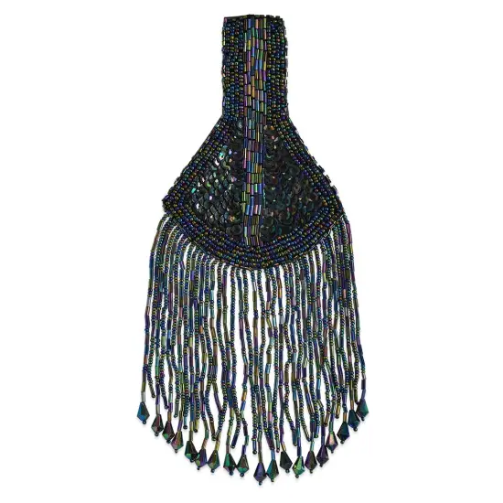 Designer Epaulet Sequin Applique/Patch AquaBlue {2}