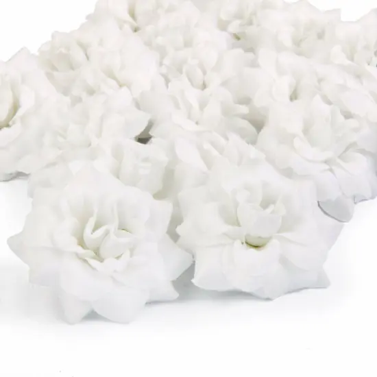 Kitcheniva Artificial Rose Silk Flower Head DIY Home Decoration 50 Pcs White {1}