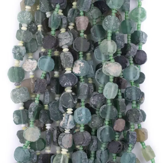 Circular - 8-11mm Roman Glass Beads, Genuine Glass Found in Afghanistan, Matte Glass Beads for Jewelry Making, The Bead Chest {4}