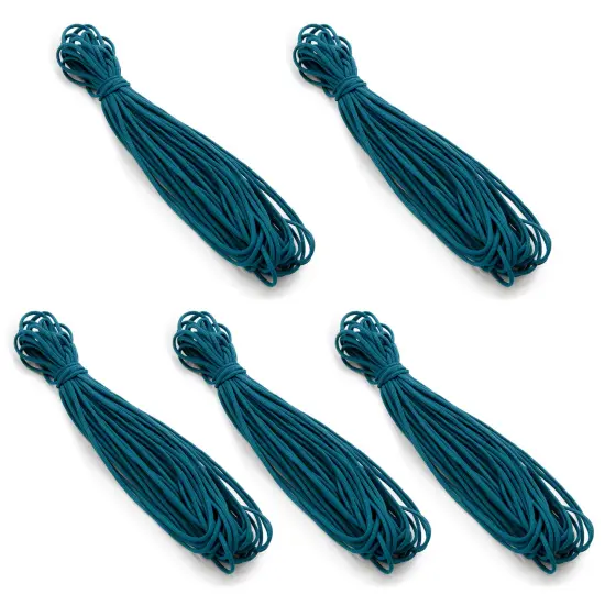 50 Yards of 1/8" Soft Knit Elastic Cord Teal {1}
