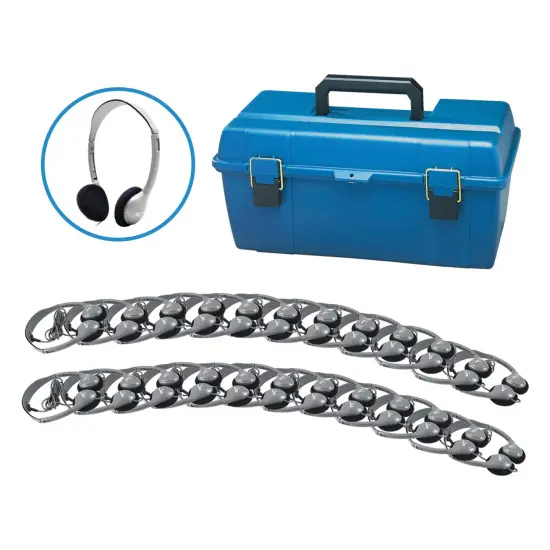 Lab Pack, 24 HA2 Personal Headphones in a Carry Case {1}