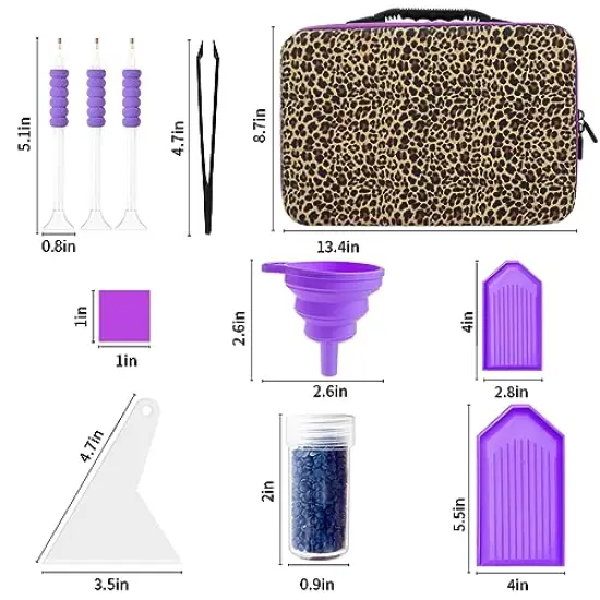 60 Slots Diamond Painting Storage Containers, Diamond Painting Accessories with Tools for Diamond Art Organizer Craft Jewelry Beads Storage Box {3}