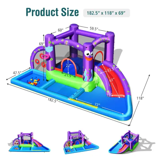 Inflatable Water Slide Castle {4}
