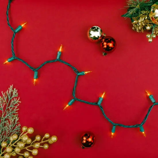 Northlight Mini Christmas Lights - Yellow - 20.25' Green Wire - 100ct {4}