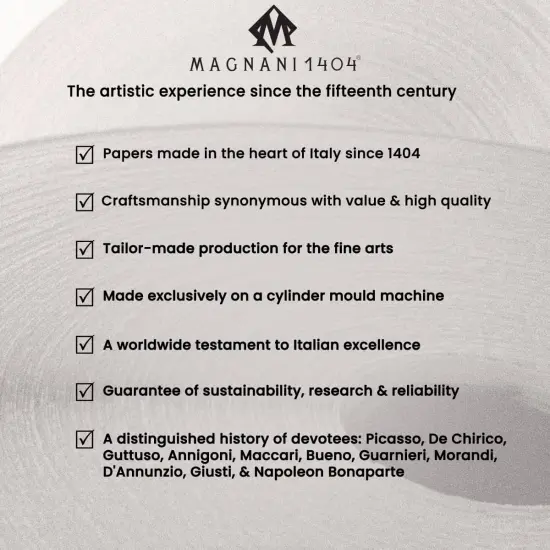 Magnani 1404 Toscana Rough 100% Cotton Watercolor Paper Pad, 20 Sheets, 140 lb, Acid-Free, UV Resistant, Deckled Edges, Vegan Sized Water Color Paper for Artists, Made in Italy {7}