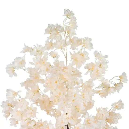 Northlight 6' LED Lighted White Floral Artificial Tree - Warm White Lights {5}