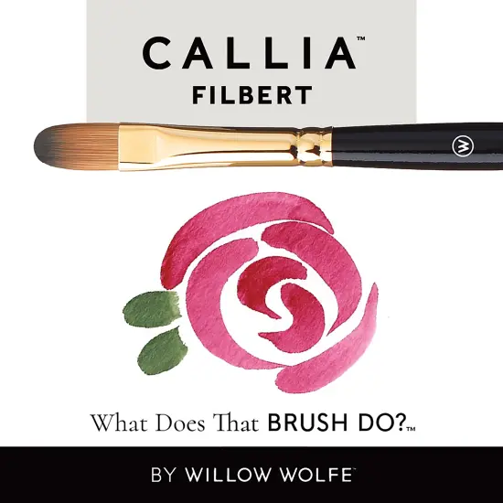 Willow Wolfe Callia Artist Filbert Brush-2 {6}