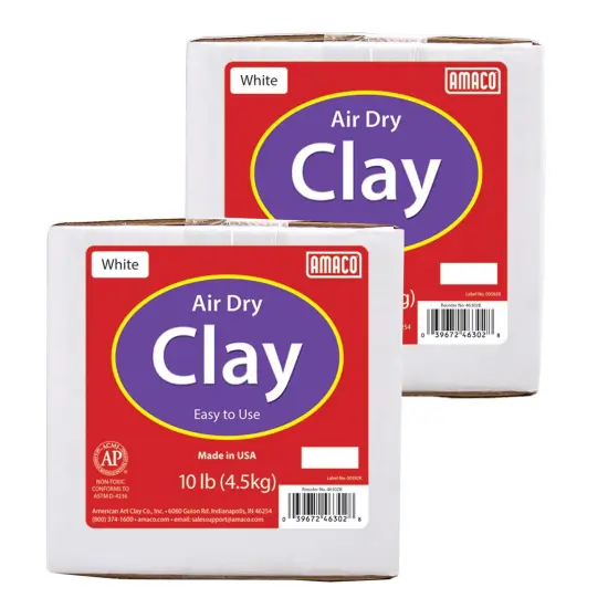 Air Dry Clay, White, 10 lbs. Per Box, 2 Boxes {1}