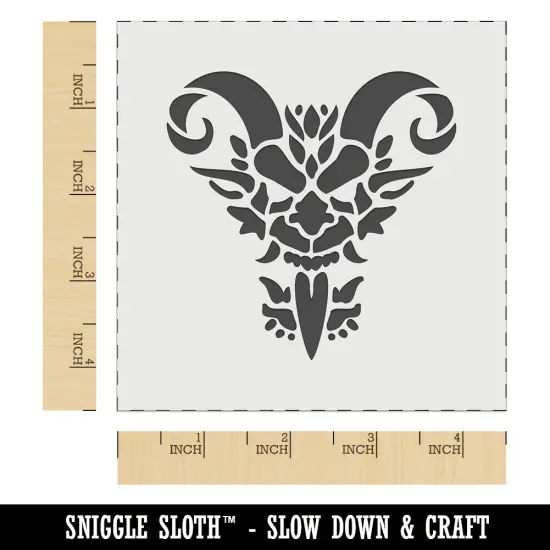 Krampus Face with Tongue Out Christmas Demon Devil Wall Cookie DIY Craft Reusable Stencil {6}